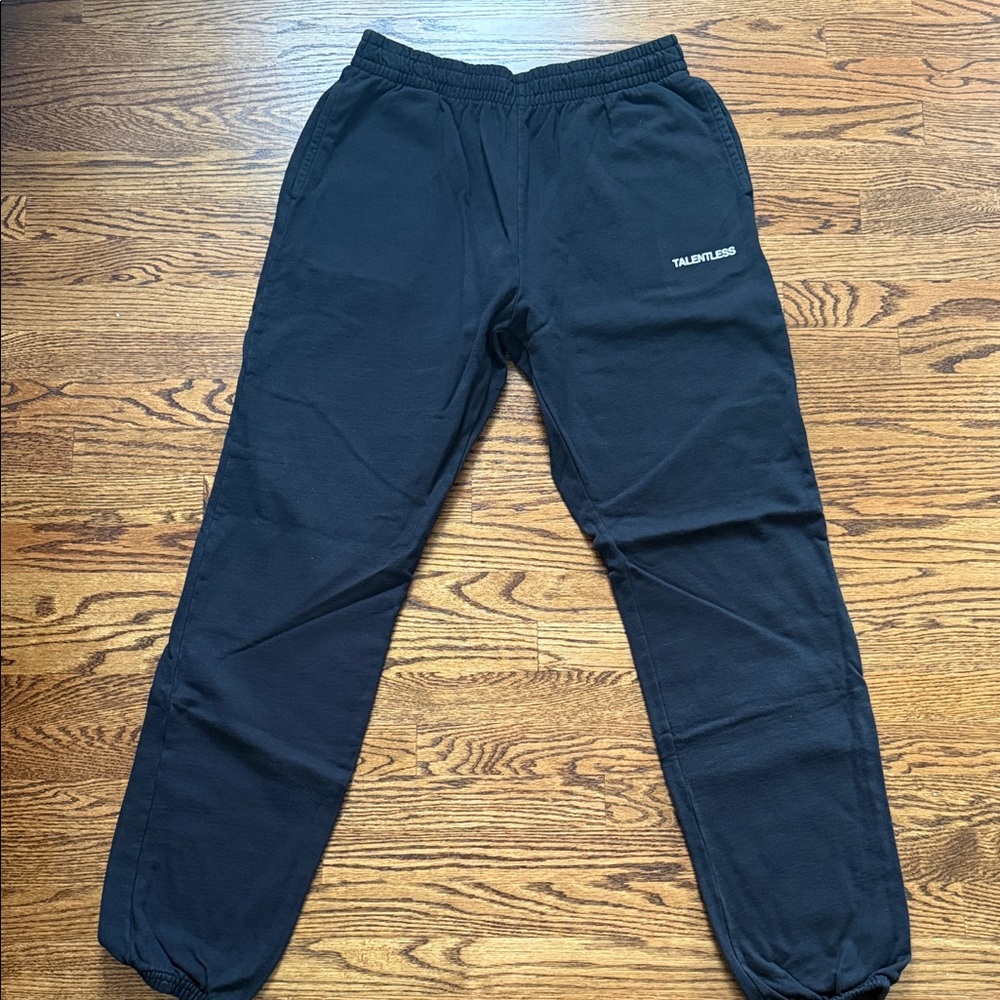 Talentless Black Sweatpants with Logo